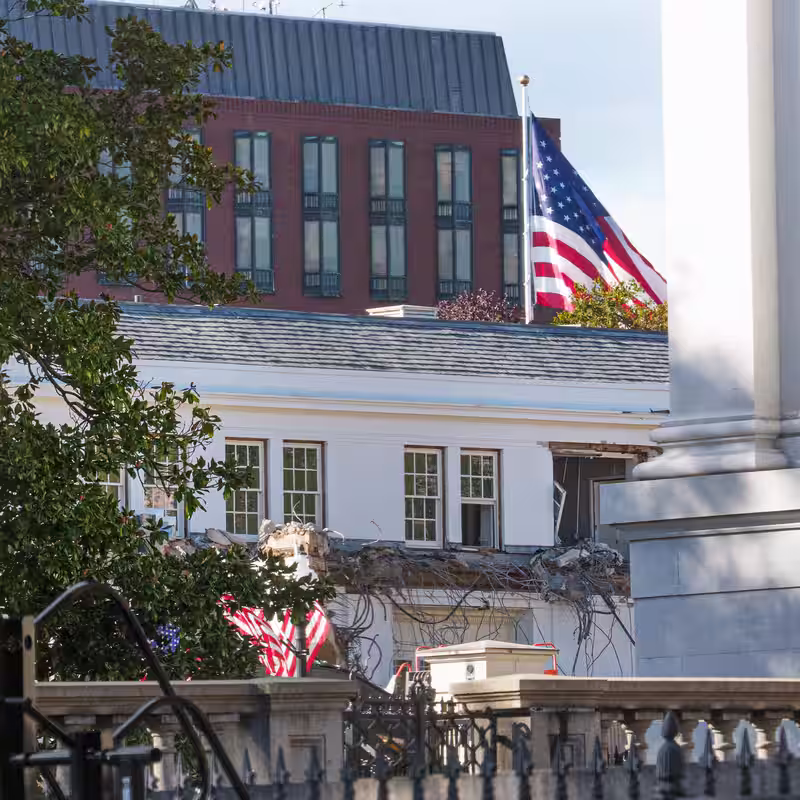 White House’s East Wing Partially Demolished to Build Trump’s Ballroom