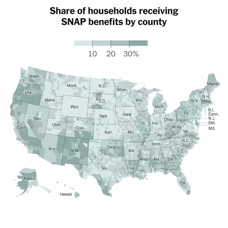 SNAP Map: Here’s Who Will Be Affected by Disruptions to Food Aid